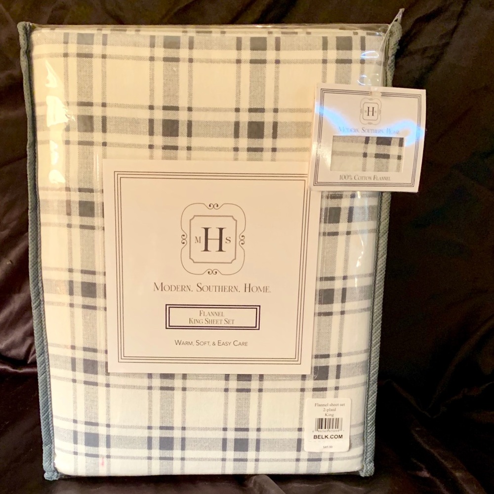 Modern. Southern. Home. Flannel King Sheet Set